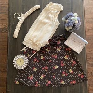 Loft Floral A-line skirt